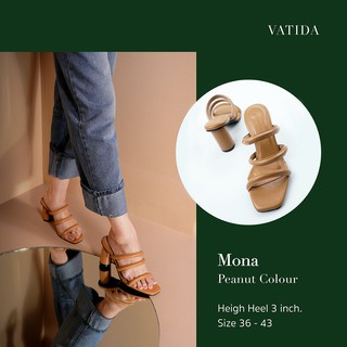 ภาพหน้าปกสินค้า( 🇹🇭 In stock 🔥) รองเท้าผู้หญิงส้นสูง สไตล์เกาหลี แต่งสายคาดน่ารักละมุน  Size 36-43 รุ่น Mona(VTD-003) ซึ่งคุณอาจชอบสินค้านี้