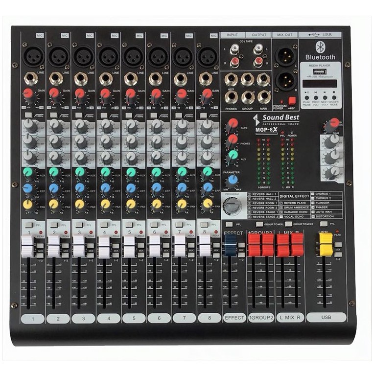 sound-best-mgp-8x-mixer-มิก-มิกเซอร์-ซาวเบส-เอ็มจีพี-8-ออดิโออินเตอร์เฟส-อุปกรณ์ปรับแต่งเสียง-soundbest-mgp-8x-mgp8x-mgp