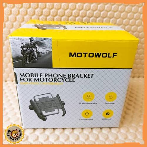 พร้อมส่ง-ที่จับมือถือติดมอไซต์-motowolf-ของแท้-ยึดกระจก-จับโทรศัพท์มอไซต์อะลูมิเนียม-ที่จับมือถือบนมอไซต์-ยึดแน่