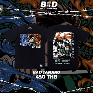 เสื้อยืดโอเวอร์ไซส์ใส่โค้ด BADJULY60 ทันที 60.- Badcompany.th เสื้อยืดสตรีทสกรีนลาย "Tanjiro" ไททัน อนิเมะS-3XL