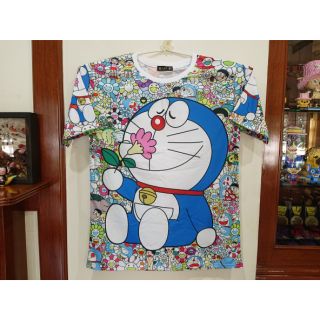 เสื้อ​ลาย​การ์ตูน​ โด​ราเอ​ม่อน​ 🌸Doraemon🌸 อก​หน้า​ผ้า​ 44 ยาว​ 28 นิ้ว​