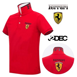 ♂เสื้อคอปก(Ferrari) เนื้อผ้า Cotton100% งานปักเรียบเนียน สวมใส่สบาย เหมาะสำหรับทุกโอกาสเสื้อโปโลเสื้อเชิ้ตผู้ชาย🎁🎀✨🎗