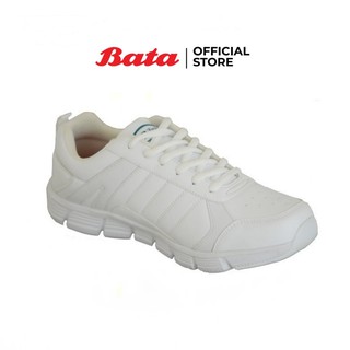 สินค้า Bata บาจา B-First บี-เฟิร์สต์ รองเท้านักเรียน รองเท้าพละ SCHOOL SPORTS รองเท้า PVC แบบผูกเชือก ใส่สบาย ระบายอากาศได้ดี สีขาว รหัส 4211112