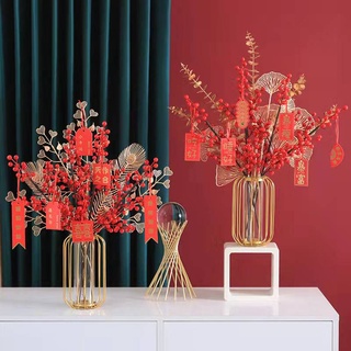 ภาพขนาดย่อของภาพหน้าปกสินค้าฟอร์จูนผลไม้สีแดง ดอกไม้ประดิษฐ์ดอกไม้ปลอมสีแดง สําหรับตกแต่งบ้าน งานแต่งงาน เทศกาลปีใหม่ ตรุษจีน จากร้าน 2019doublehappiness บน Shopee