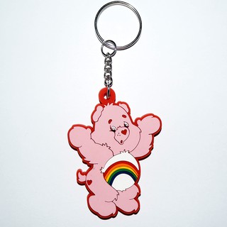 พวงกุญแจยาง care bear rainbow หมี แคร์ แบร์