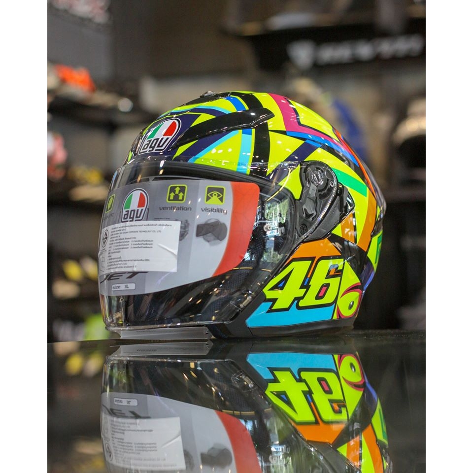 K5 Jet Soleluna Agv K5 Vr46 หมวกกันน็อค AGV รุ่น K5-JET ลาย