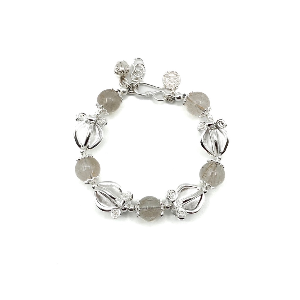 สร้อยข้อมือดอกรักเงินแท้-ร้อยหินไหมทอง-dsp-925-sterling-silver-golden-rutile-quartz-charm-bracelet-cfs0010