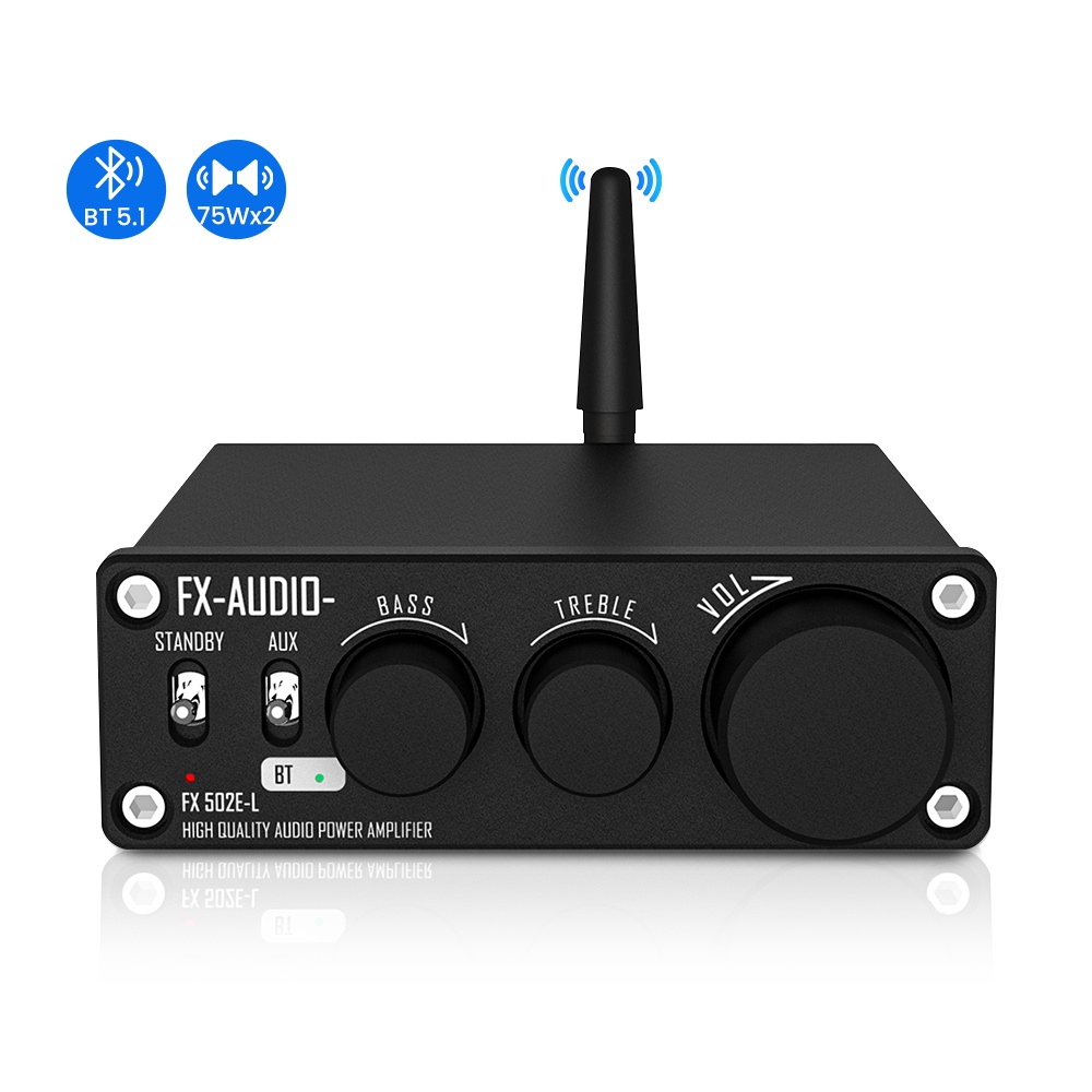 ใหม่ เครื่องขยายเสียงดิจิทัล FX-Audio FX 502E-L HiFi 2.0 BT 5.1 เบส 75W ...
