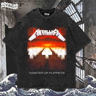 เสื้อยืด พิมพ์ลาย Metallica MASTER OF PUPPETS WASHING | เสื้อยืด โอเวอร์ไซซ์ | เสื้อยืด ขนาดใหญ่S-5XL