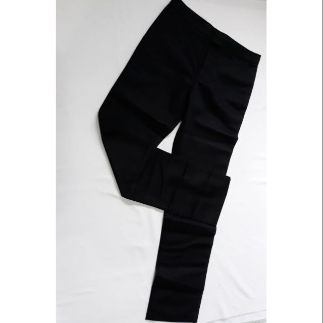 กางเกงขายาวสแลคสีดำ-ของผู้หญิง-ใส่ทำงาน-เอว34