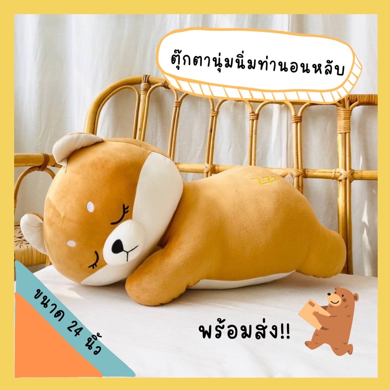 ตุ๊กตานุ่มนิ่มนอนหลับ-ชิบะ-ฮัสกี้-กระต่าย-น้องหมู-ผ้านุ่มนิ่ม-ราคาโรงงาน-มีบริการเก็บเงินปลายทางค่ะ