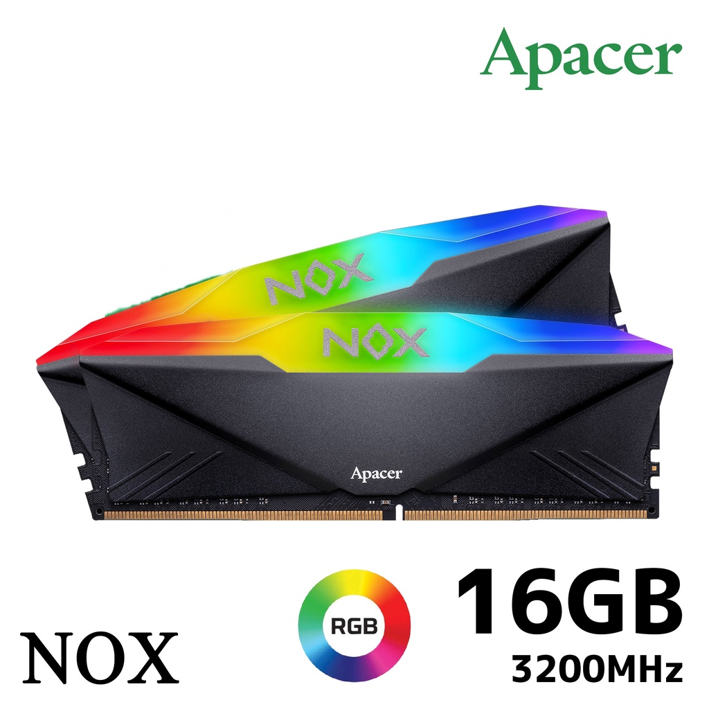 ภาพหน้าปกสินค้า8GB / 16GB / 32GB (8GBx1)(8GBx2)(16GBx2) DDR4/3200 RAM PC (แรมพีซี) APACER NOX RGB ประกัน LT. จากร้าน hardware_corner บน Shopee