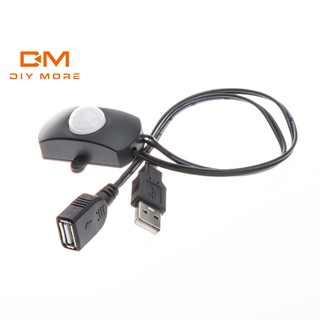 Diymore ไฟ USB พร้อม 5-24V ตู้เสื้อผ้า 4A ไฟเซ็นเซอร์ พร้อมอินฟราเรด ร่างกายมนุษย์ เซนเซอร์ไฟ โมดูลบาร์ สวิตช์เซ็นเซอร์อินฟราเรด