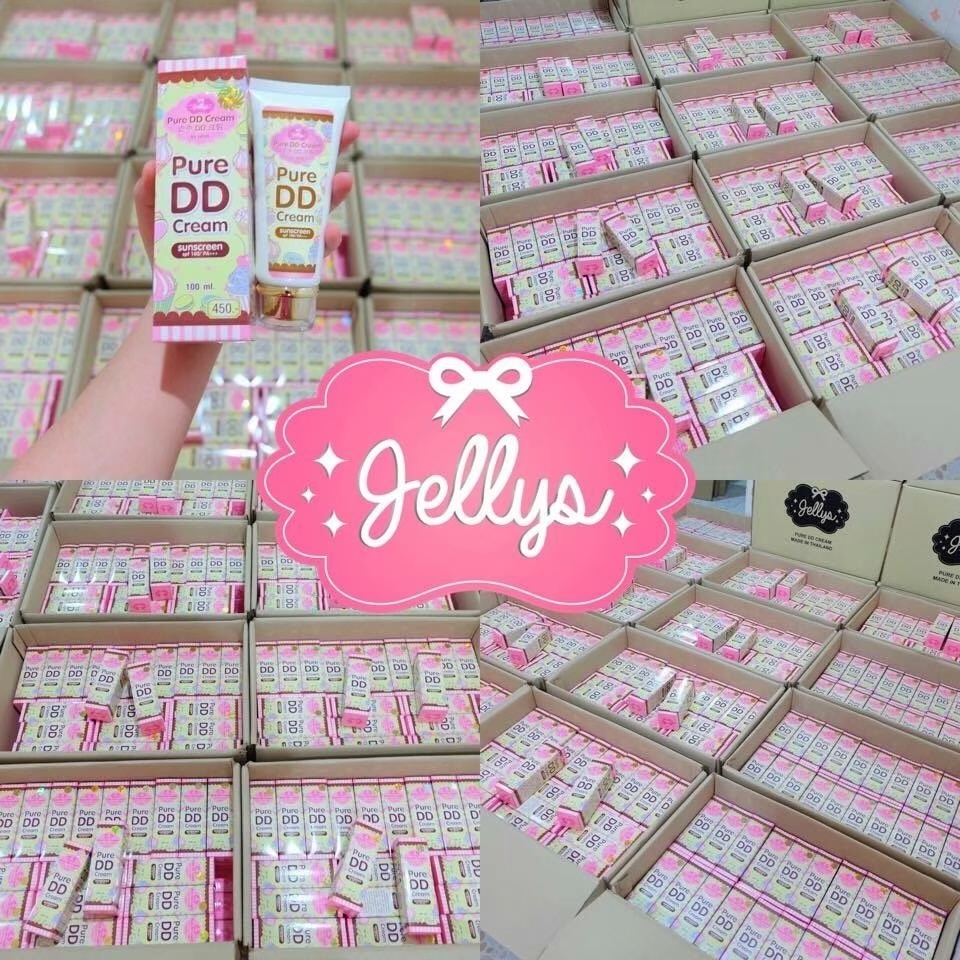 ของแท้-พร้อมส่ง-ดีดีครีมเจลลี่-เพียวดีดีครีมผิวขาว-ครีมกันแดด-ครีมผิวขาว-jellys-pure-dd-cream-by-jellys