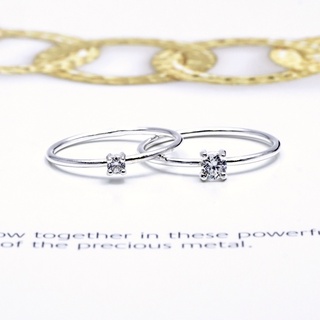 สินค้า Star Jewelry แหวนเงินแท้ 92.5% แหวนแฟชั่น แหวนมินิมอล ประดับเพชร CZ รุ่น RS3054 / RS3085