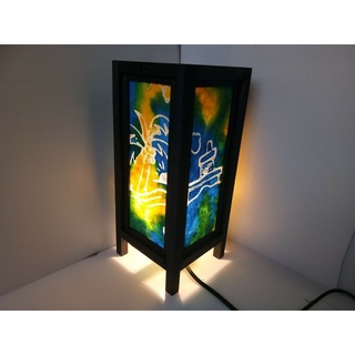 โคมไฟตั้งโต๊ะ สำหรับใช้ในห้องนอน ห้องนั่งเล่น ห้องนอนเด็ก Wood Table Lamp Handcraft Home Bedroom Decor Gift #2
