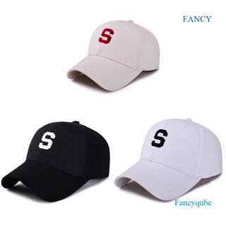 Fancy หมวกเบสบอล ปักลายตัวอักษร S ป้องกันแดด สไตล์ฮิปฮอป เรโทร