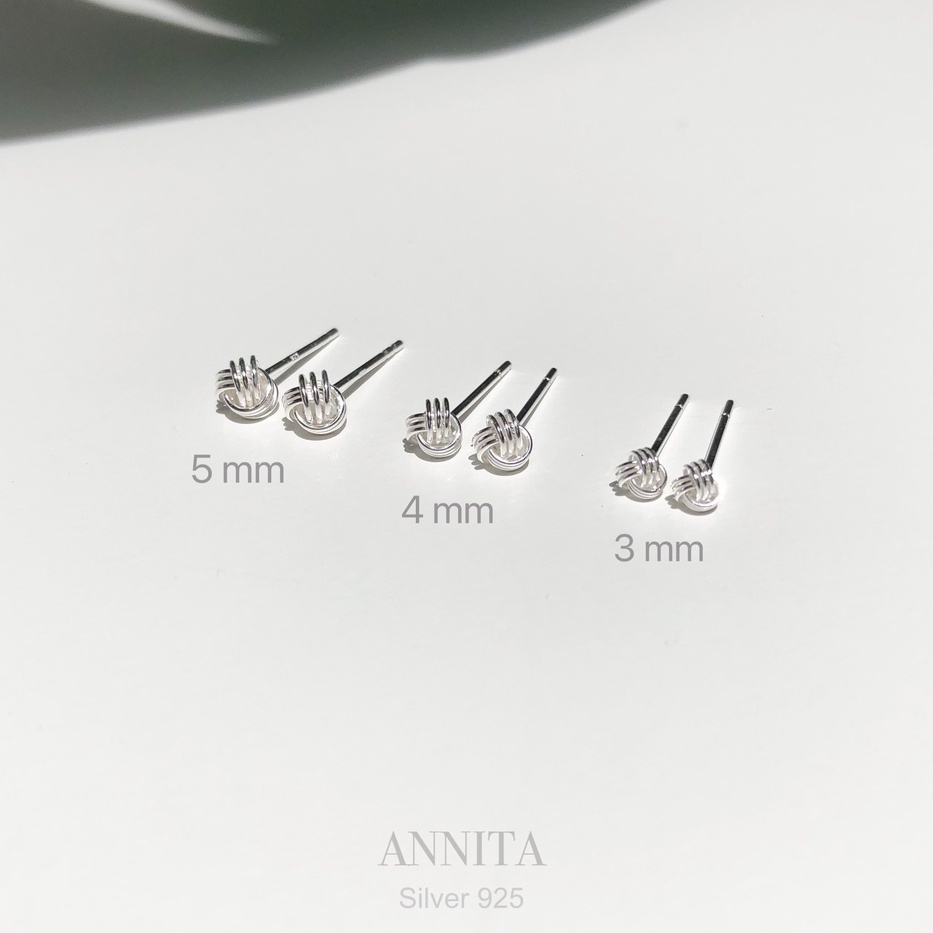 annita.silver -rattan ball earring /ต่างหูตะกร้อ ต่างหูเงินแท้ 92.5% ...