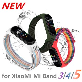 ภาพขนาดย่อของสินค้าสายนาฬิกาข้อมือไนล่อน ระบายอากาศ สําหรับ Xiaomi Mi Band 7 Xiaomi Mi Band 3 4 5 6 7