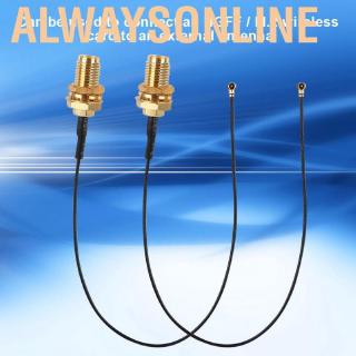 Alwaysonline โมดูลการ์ดเครือข่ายไร้สาย RF0.81 IPEX 4 เป็นเกลียวภายนอก สําหรับ M.2 WiFi 2 ชิ้น