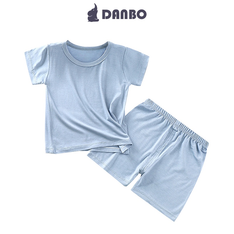 danbobaby-ชุดนอนเสื้อเชิ้ตสั้น-ระบายอากาศ-สองชิ้น-สําหรับเด็กผู้ชาย-เด็กผู้หญิง