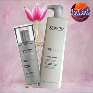 Tec Italy Lumina Silver Shampoo 300/1000 ml แชมพูเม็ดสีเทา เพิ่มประกายความเป็นเทาให้เด่นชัด