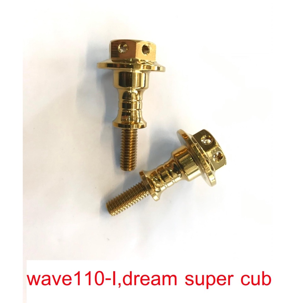น๊อตฝาครอบฝาสูบ-2ตัว-เลสทอง-เวฟ110i-ดรีม-ซุปเปอร์คัพ-wave110i-dream-super-cub