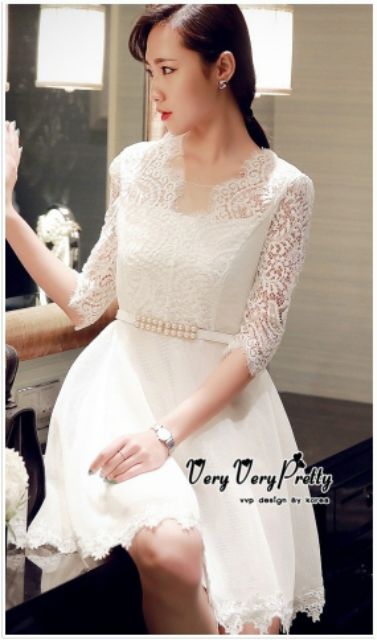 princes-white-lace-with-pearl-belt-dress