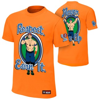 (Pre) John Cena "Respect. Earn It." Orange T-Shirtสามารถปรับแต่งได้
