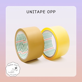 Unitape OPP (Oriented Polypropylene : OPP) 2 IN x 45 YDS. // ยูนิเทป เทปปิดกล่อง เทปปิดลัง สีใส และ สีน้ำตาล