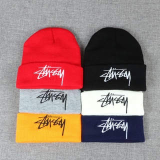 ! Stussy หมวกบีนนี่ ผ้าถัก สไตล์สปอร์ต แฟชั่นฤดูใบไม้ร่วง ฤดูหนาว