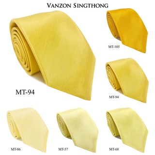 ภาพหน้าปกสินค้าเนคไทผ้าไหมเทียมสีเหลือง สีทอง สีเหลืองพาสเทล ผ้ามันเงา By Vanzon Singthong ที่เกี่ยวข้อง