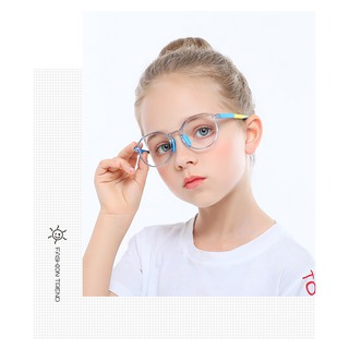 สินค้า แว่นตาเด็ก แว่นตากรองแสงสีฟ้า รังสี กรองแสงคอมพิวเตอร์ มือถือ สำหรับเด็ก3-12ปี
