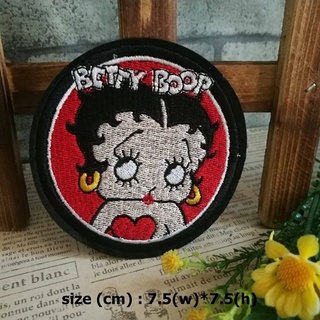 Betty Boop การ์ตูน ตัวรีดติดเสื้อ อาร์มรีด อาร์มปัก ตกแต่งเสื้อผ้า หมวก กระเป๋า แจ๊คเก็ตยีนส์ Movie Embroidered Iron ...