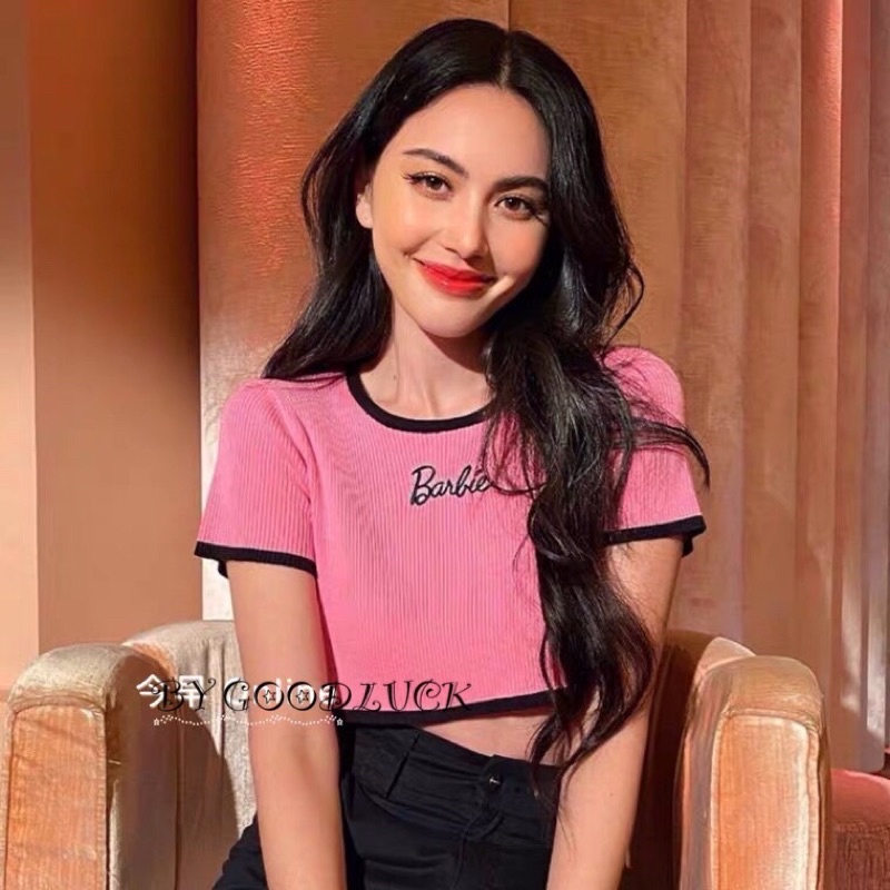 เสื้อครอปมินิไหมพรมปักBaibie | Shopee Thailand