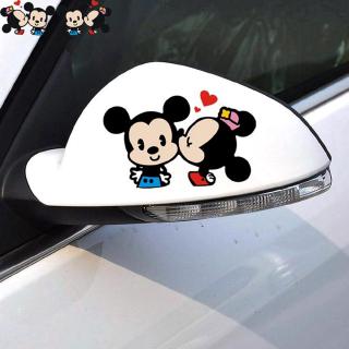 【พร้อมส่ง】Mickey Car Sticker สติ๊กเกอร์ลายมิกกี้เมาส์สำหรับติดรถยนต์ 1 คู่