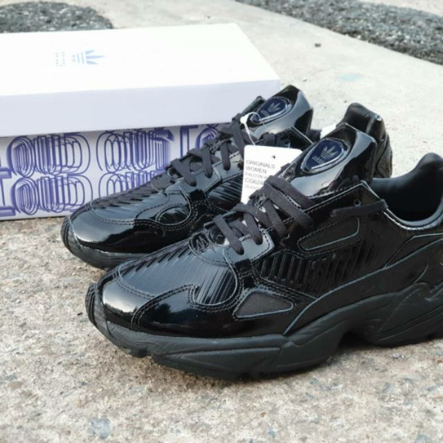 adidas falcon triple black