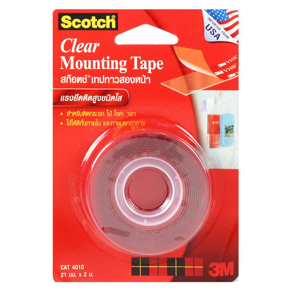 adhesive-tape-double-sided-mounting-tape-3m-21mmx2m-clear-stationary-equipment-home-use-เทปกาว-อุปกรณ์-เทปกาว-2-หน้า-แรง