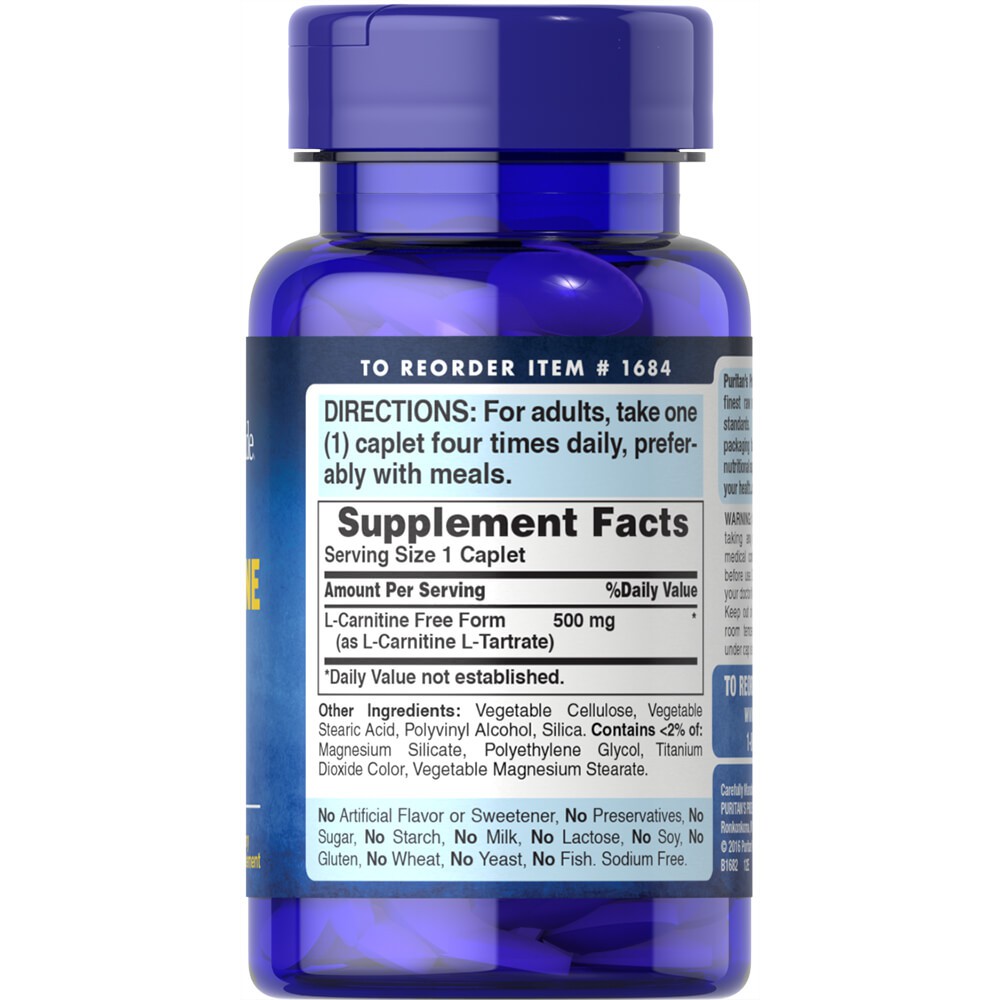 puritan pride l carnitine 500 mg L-Carnitine 500 mg Puritan's Pride