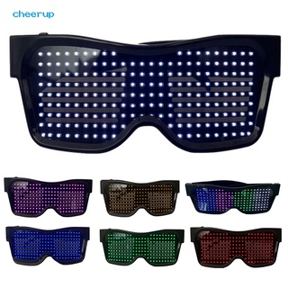 Cheerup แว่นตาอิเล็กทรอนิกส์ บลูทูธ พร้อมไฟ LED สําหรับปาร์ตี้วันเกิด