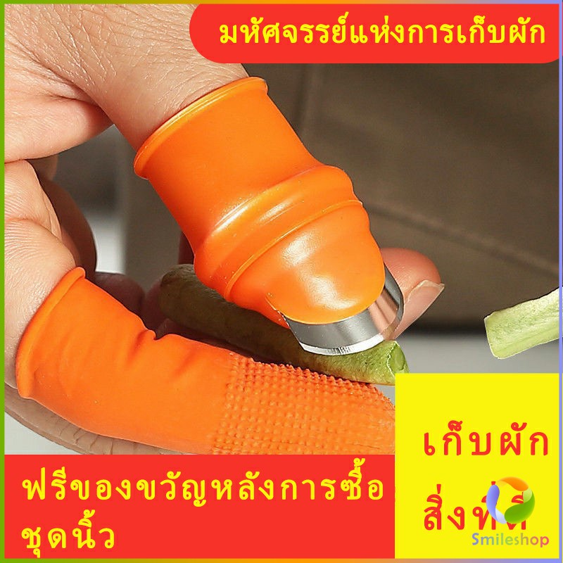 smileshop-ปลอกนิ้วเด็ดผัก-ปลอกนิ้วยาง-ถุงนิ้วยาง-ปลอกนิ้วปอกเปลือก