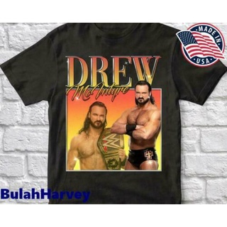 [S-5XL] เสื้อยืดนิ่ม พิมพ์ลายมวยปล้ํา Drew Mcintyre Wwe World Entertaint 90S ของขวัญวันเกิด สําหรับผู้ชาย