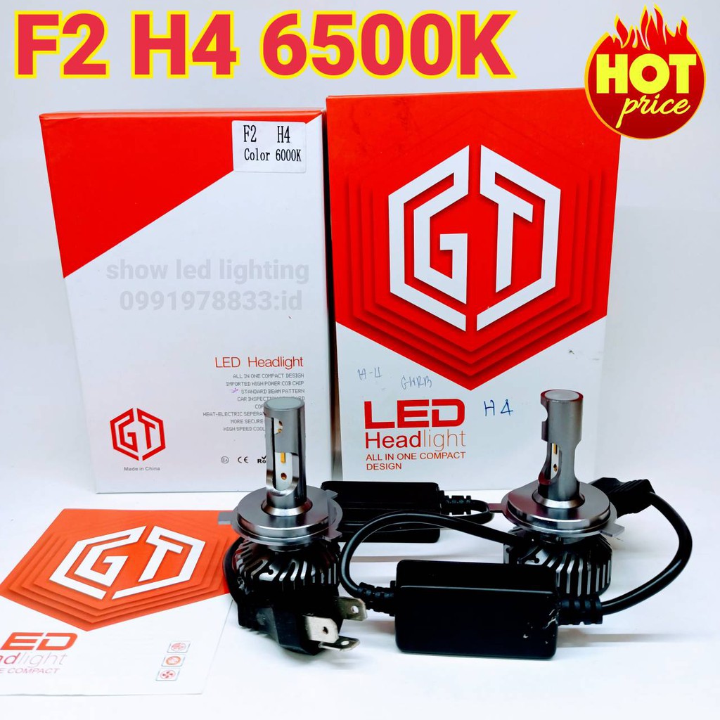 หลอดไฟ-led-f2-h4-หลอดไฟหน้ารถรถยนต์-หลอดไฟรถ-led-หลอดไฟหน้า-led-h4-led-headlght-6500k