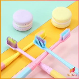 BUAKAO แปรงสีฟัน สีพาสเทล สไตล์ญี่ปุ่น สวย น่ารัก น่าใช้  พร้อมส่ง ราคาต่อ ชิ้น  Ice cream toothbrush