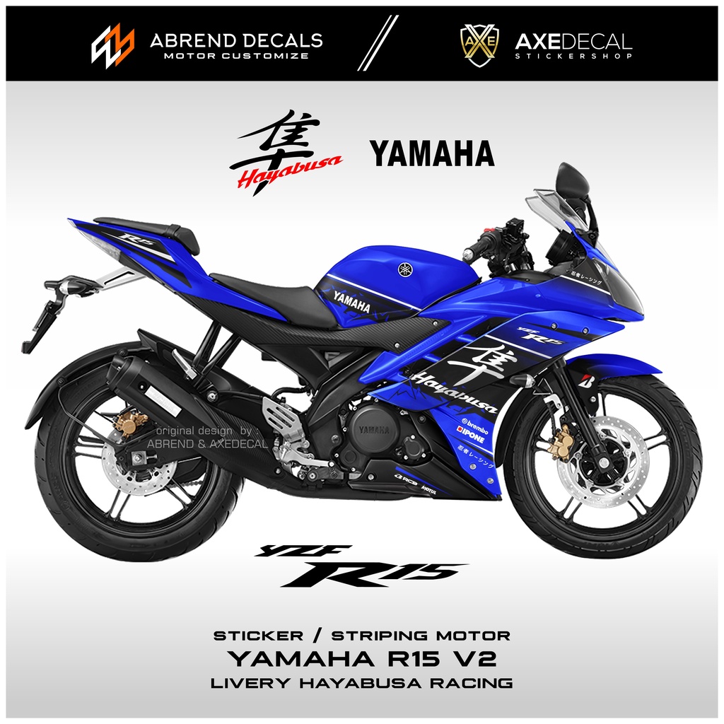 Yamaha R15 V2 Hayabusa Racing Striping / R15 สติ๊กเกอร์มอเตอร์ไซค์ ...