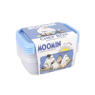 Micronware กล่องใส่อาหาร 3 ชิ้น รุ่น 6073 ลายลิขสิทธิ์แท้ Moomin มูมิน 1050 มล. ป้องกันแบคทีเรีย BFA Free มี 3 สี