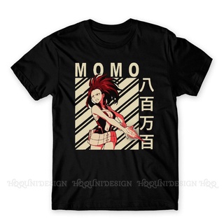 T-shirt  เสื้อยืดแขนสั้น คอกลม พิมพ์ลายอนิเมะ Momo Yaoyorozu สไตล์วินเทจ สําหรับผู้ชายS-5XL