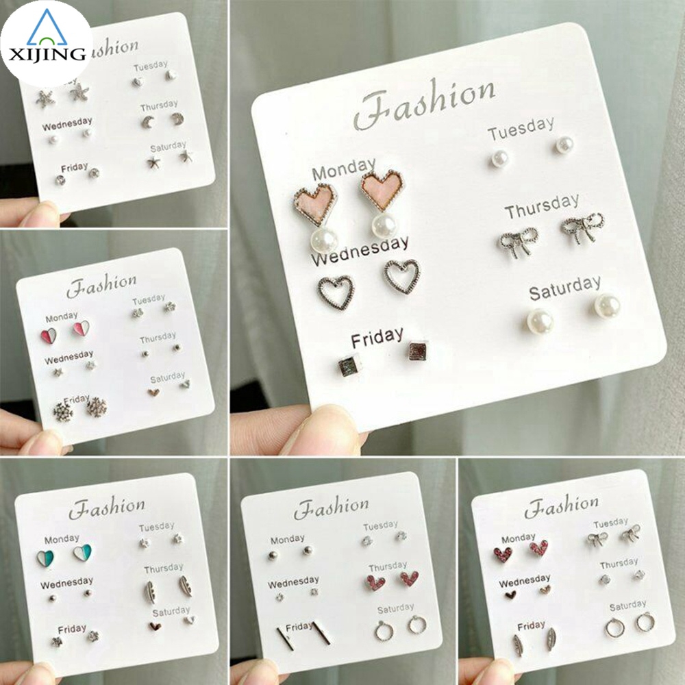 ภาพหน้าปกสินค้าต่างหูสตั๊ด เครื่องประดับแฟชั่นผู้หญิง จากร้าน xijing.th บน Shopee