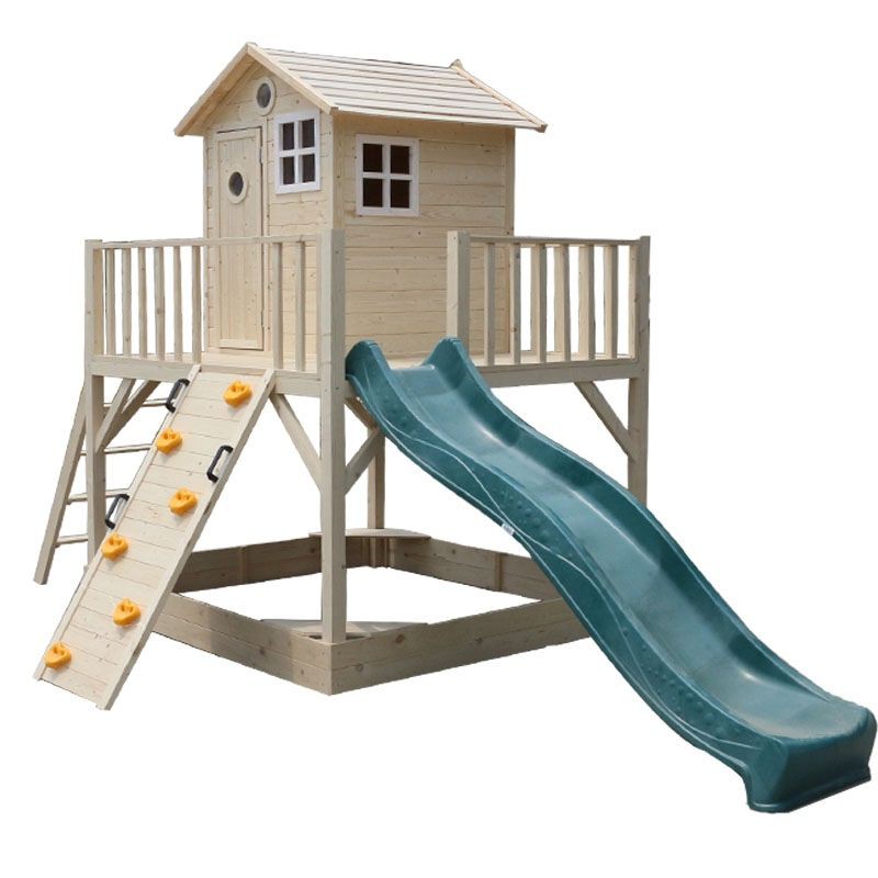 wooden-kid-play-house-4in1-บ้านเด็กเล่น-สไลเดอร์-บ้านจำลอง-บ้านเด็ก-กลางแจ้ง-บ้าน