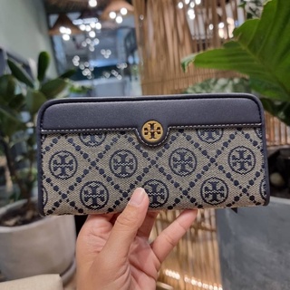 TORY BURCH T MONOGRAM JACQUARD SLIM WALLET